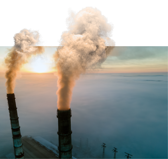 Emissions from chimney