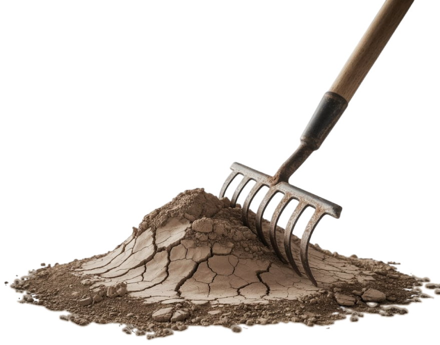 Dry Soil with Rake